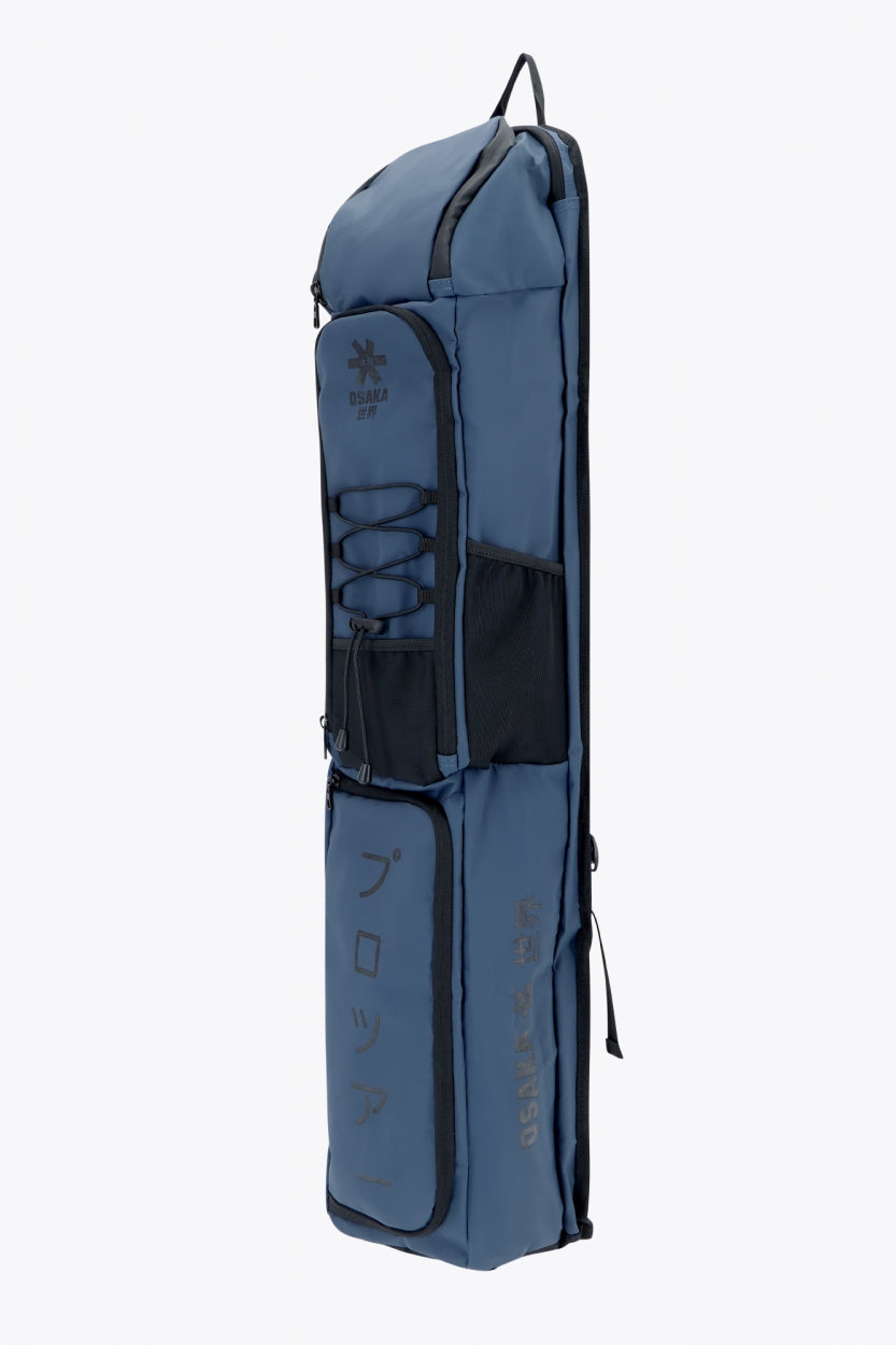 Osaka Hockey Stickbag Pro Tour Medium in Navy with logo in black. Side view