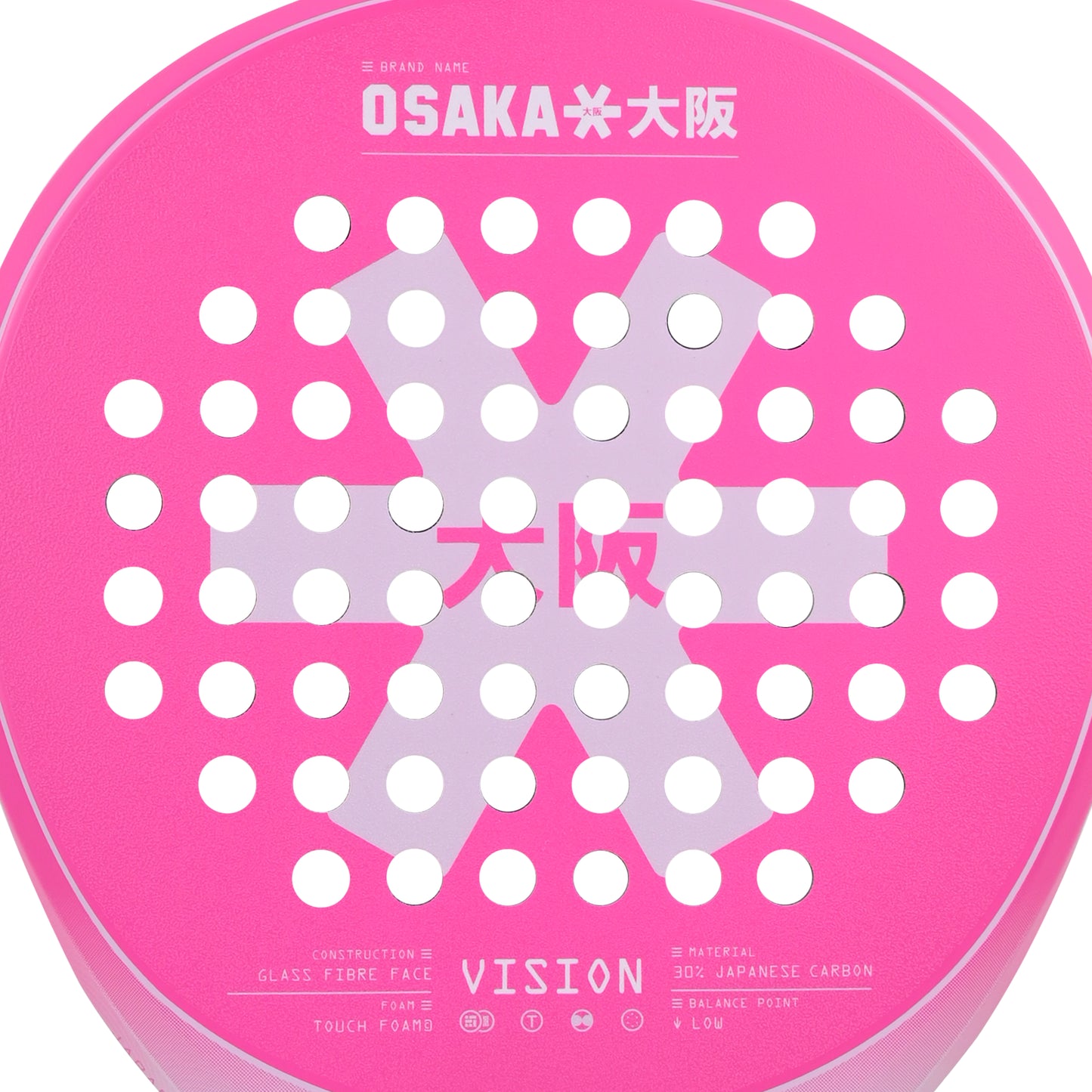 Osaka Vision Padel Racket - Control | Electric Fuchsia