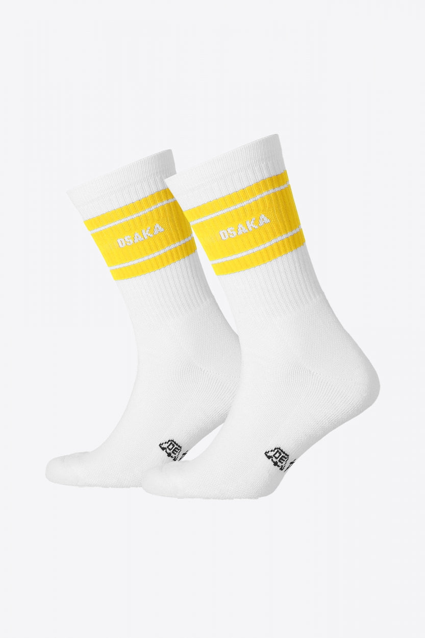 Osaka Colourway Socks Duo Pack in Honey comb. Side view