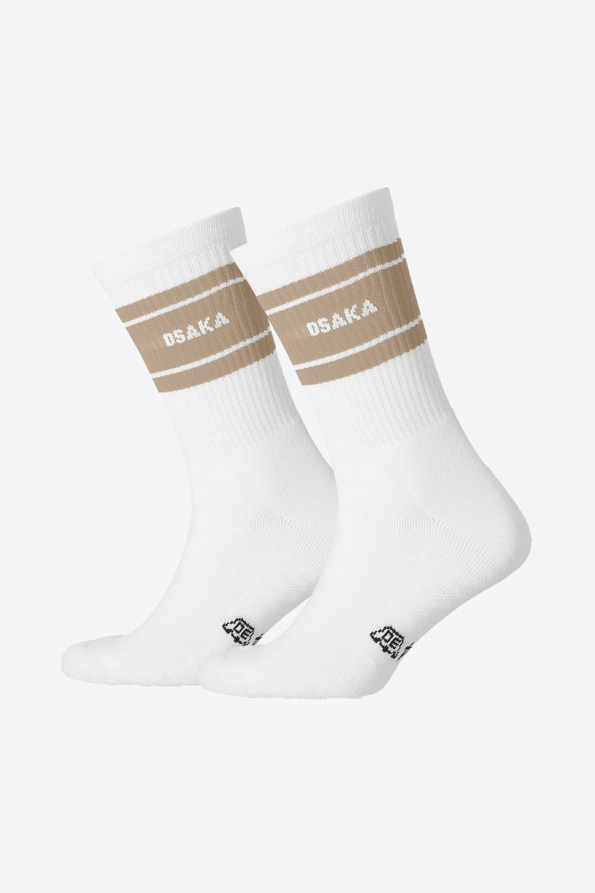 Osaka Colourway Socks Duo Pack in Olive. Side view