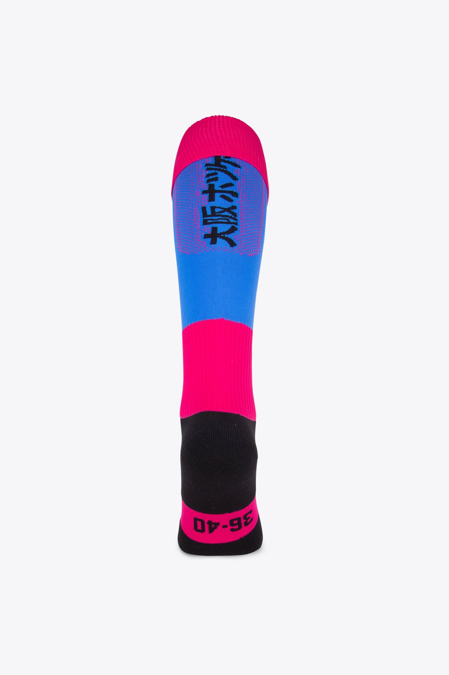 Osaka Field Hockey Socks in neptune blue with Osaka logo in white. Back view