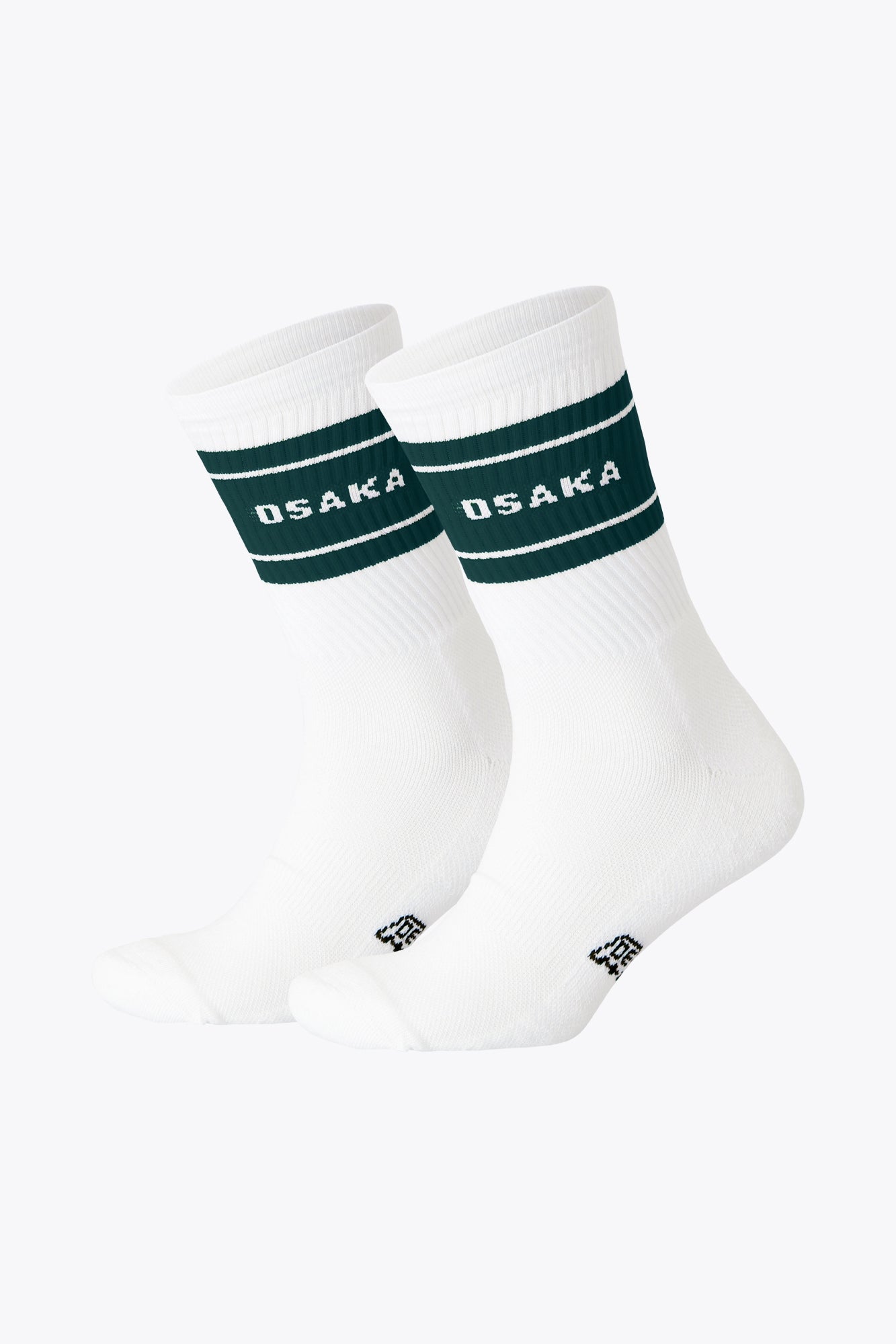 Osaka Colourway Socks Duo Pack in green. Side view