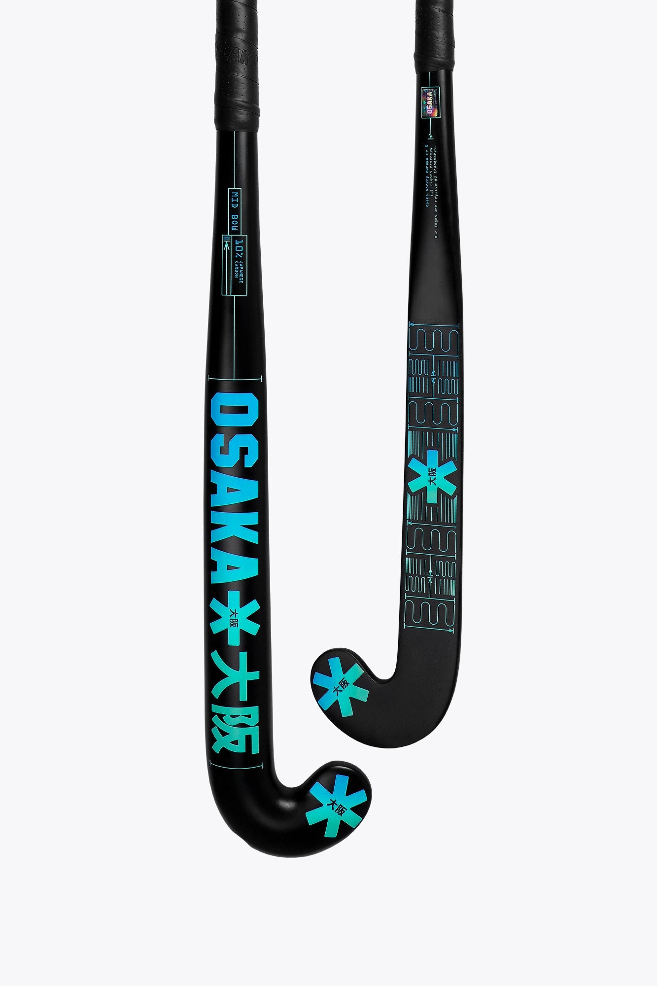 Osaka Field Hockey Stick Mid Bow 10 | Electric Blue-Aquatic Awe