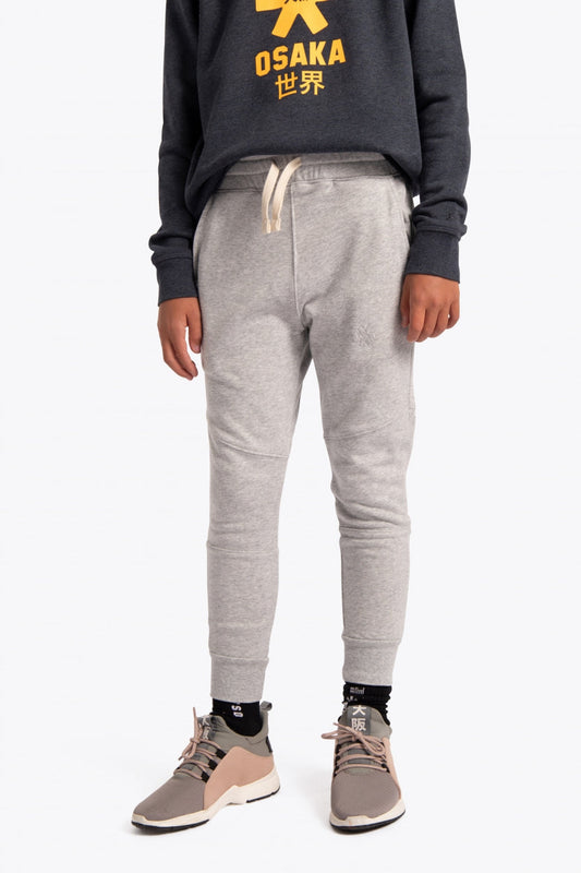 Osaka kids sweatpants grey. Front view