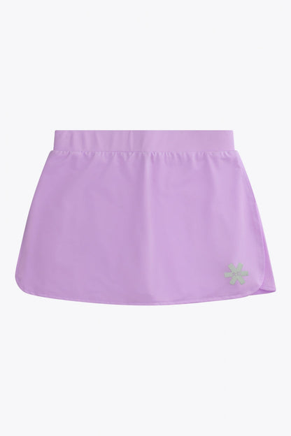 Osaka women ball skort in light purple with logo in grey. Front flatlay view