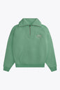 Osaka women half zip sweater green. Front flatlay view