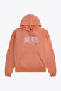 Osaka women hoodie in peach with white logo. Front flatlay view