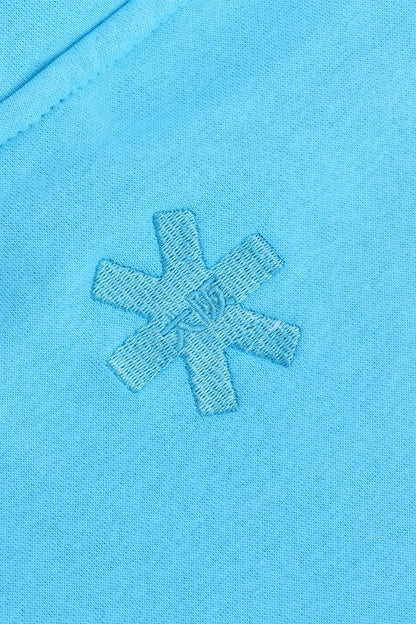 Osaka women hoodie in light blue with white logo. Back detail logo view