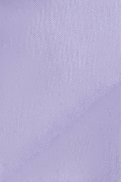 Osaka women padded gilet in purple with grey logo. Front flatlay detail fabric view