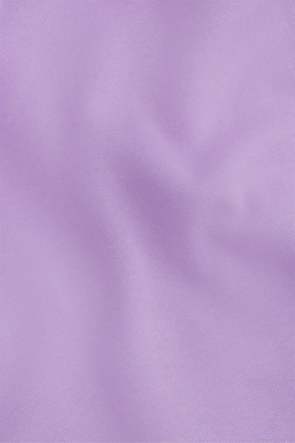 Osaka women shorts in light purple with logo in white. Front flatlay detail fabric view