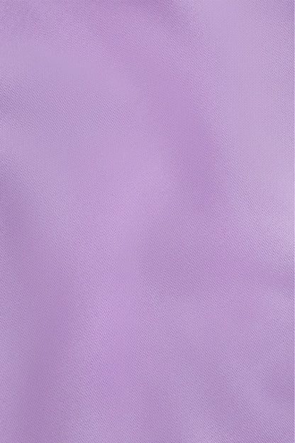 Osaka women sweater in light purple with logo in white. Detail fabric view