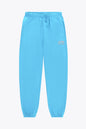 Osaka women sweatpants in light blue with logo in white. Front flatlay view