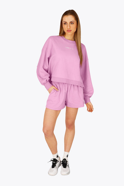 Osaka Women Cropped Sweater | Begonia Pink