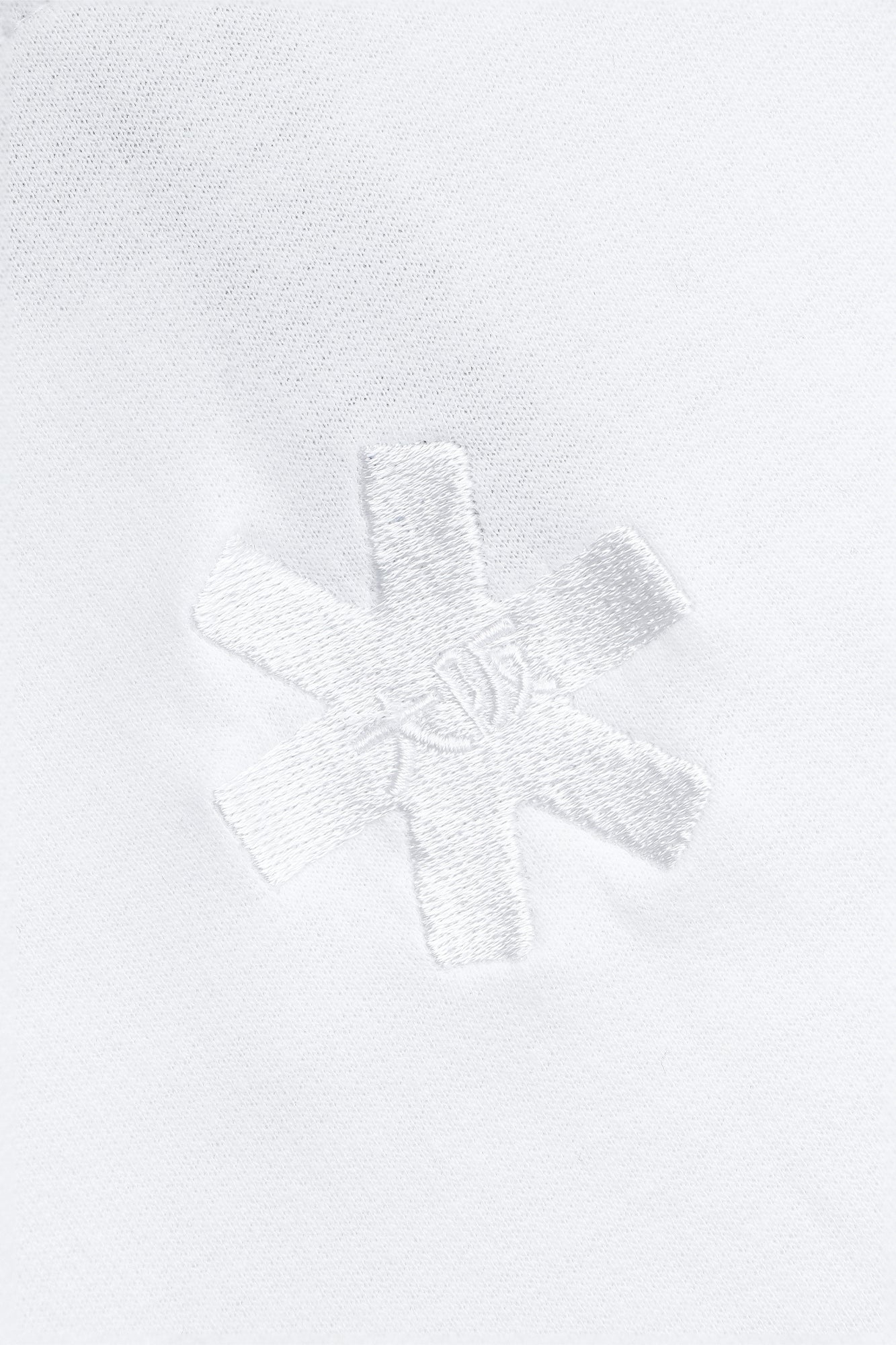 Osaka women cropped hoodie in white with logo in white. Back detail logo view