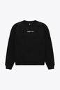 Osaka unisex sweater signature black with white logo. Front flatlay view