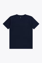 Osaka unisex basic tee in navy. Front flatlay view