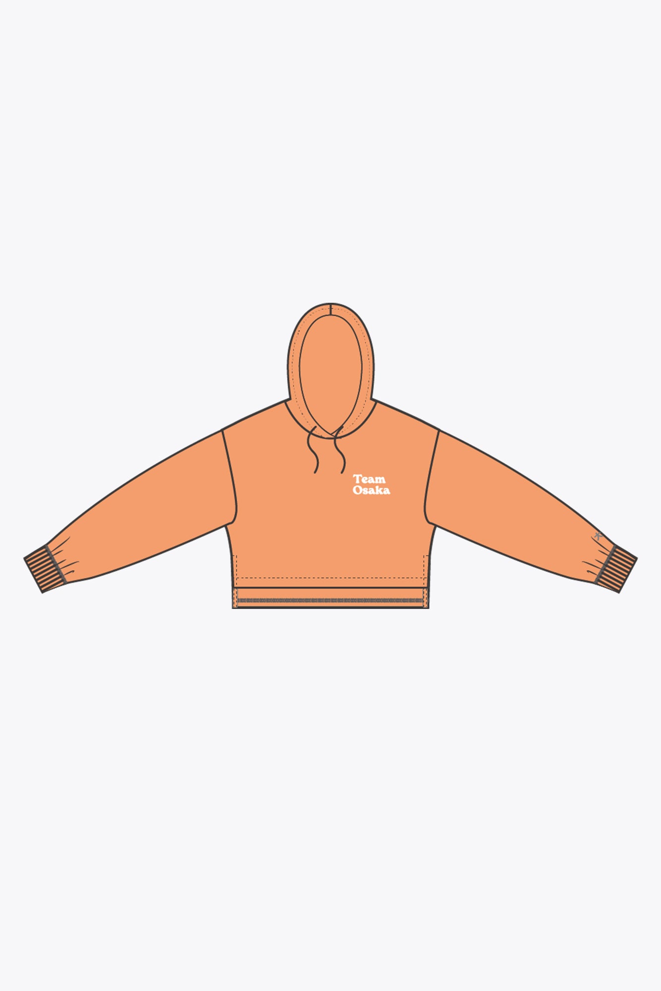 Osaka Women Cropped Hoodie - Logo | True Orange