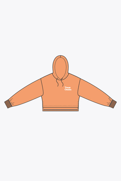 Osaka Women Cropped Hoodie - Logo | True Orange