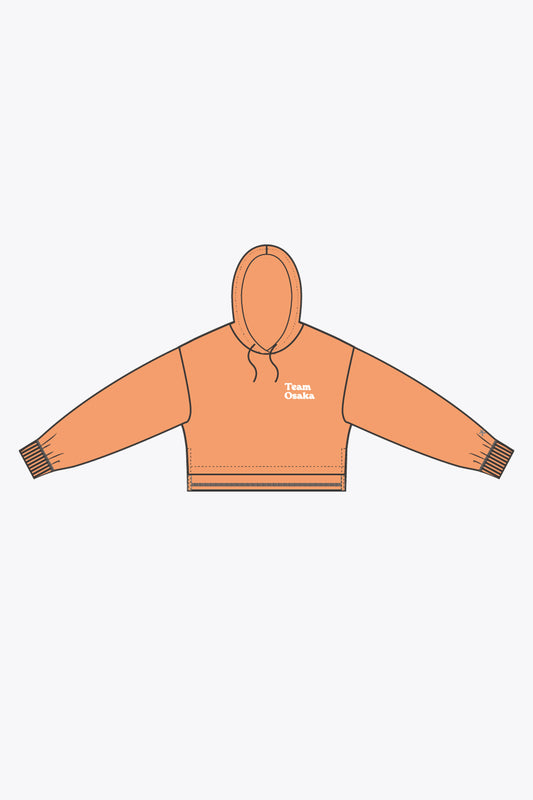 Osaka Women Cropped Hoodie - Logo | True Orange