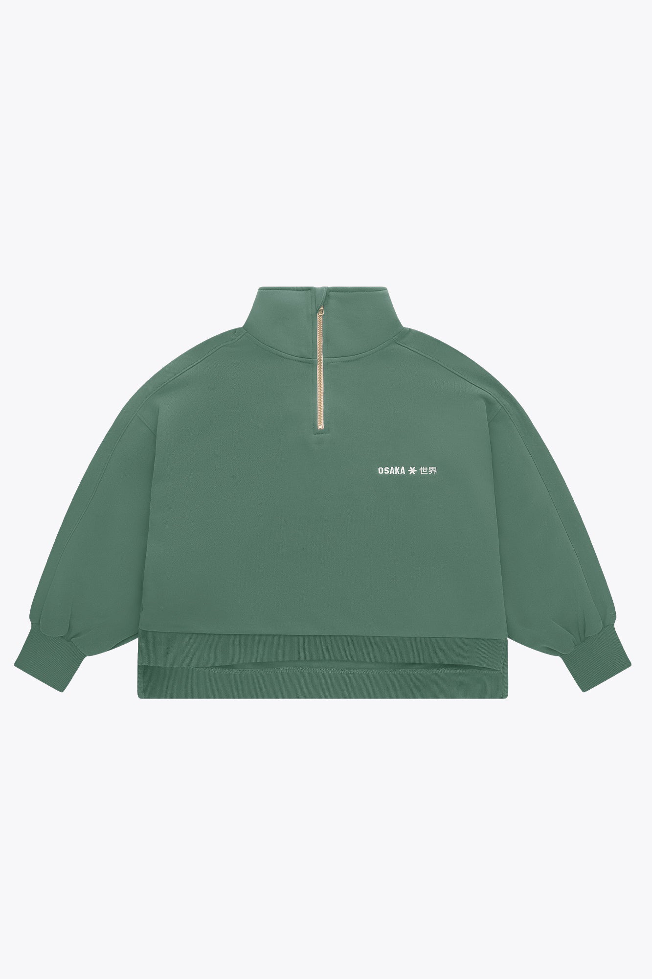 Osaka Women Cropped Half Zip Sweater | Bayou Green