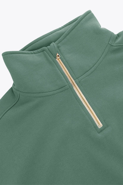 Osaka Women Cropped Half Zip Sweater | Bayou Green