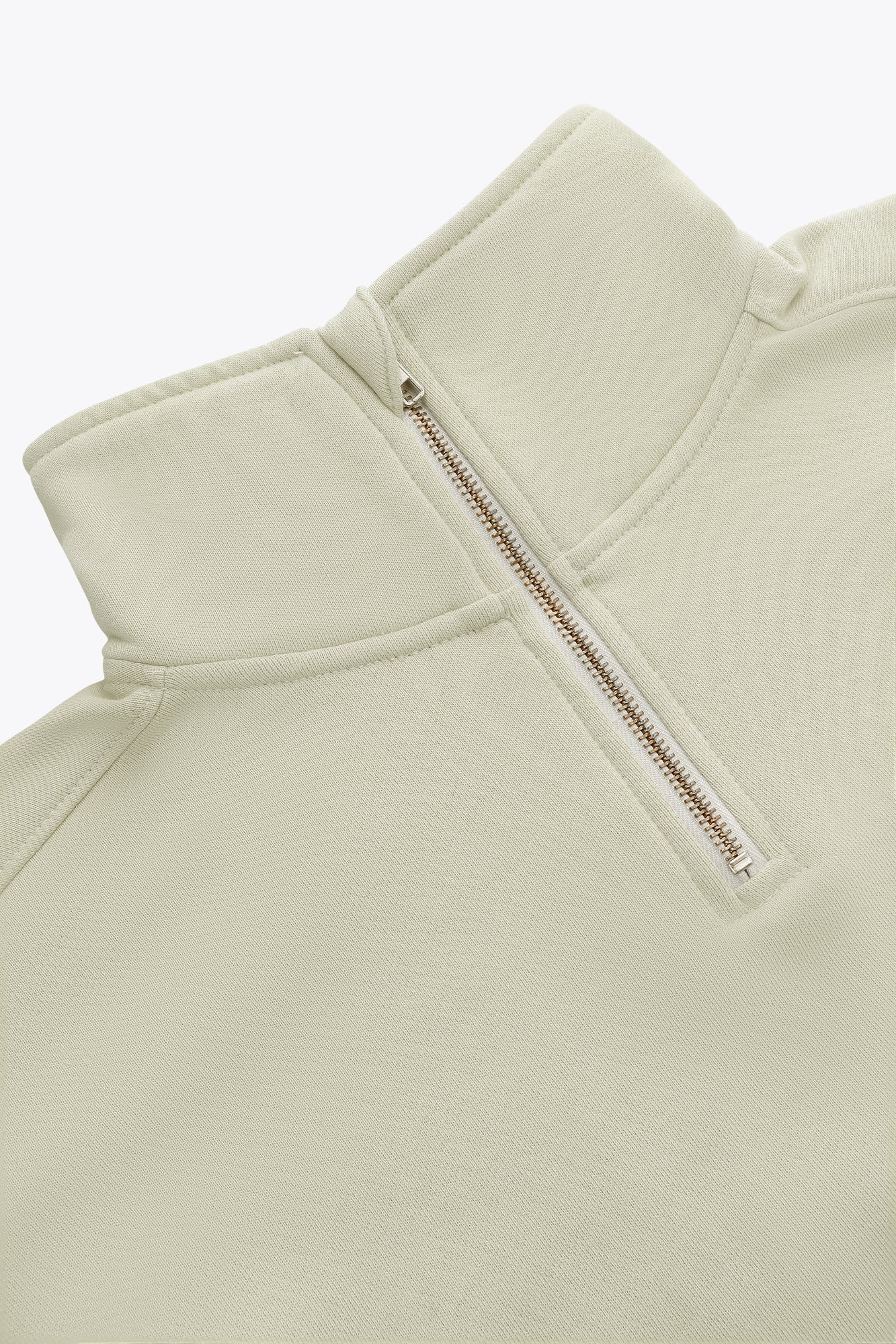 Osaka Women Cropped Half Zip Sweater | Warm Grey