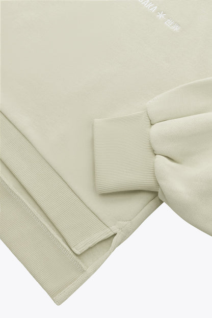 Osaka Women Cropped Half Zip Sweater | Warm Grey