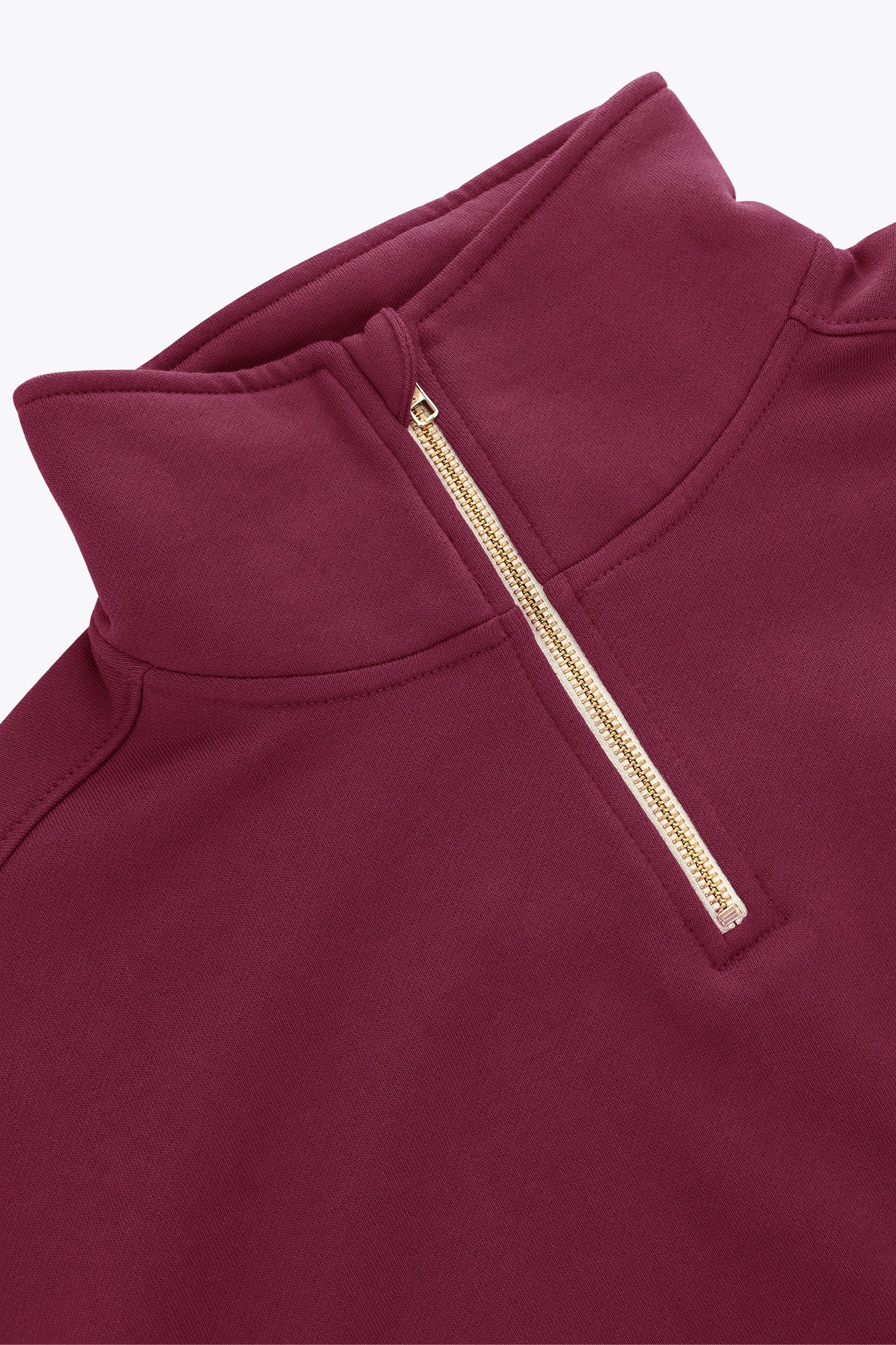 Osaka Women Cropped Half Zip Sweater | Cherry Lacquer