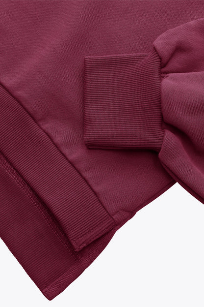 Osaka Women Cropped Half Zip Sweater | Cherry Lacquer