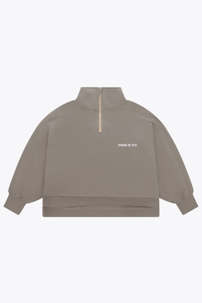 Osaka Women Cropped Half Zip Sweater | Cloudburst