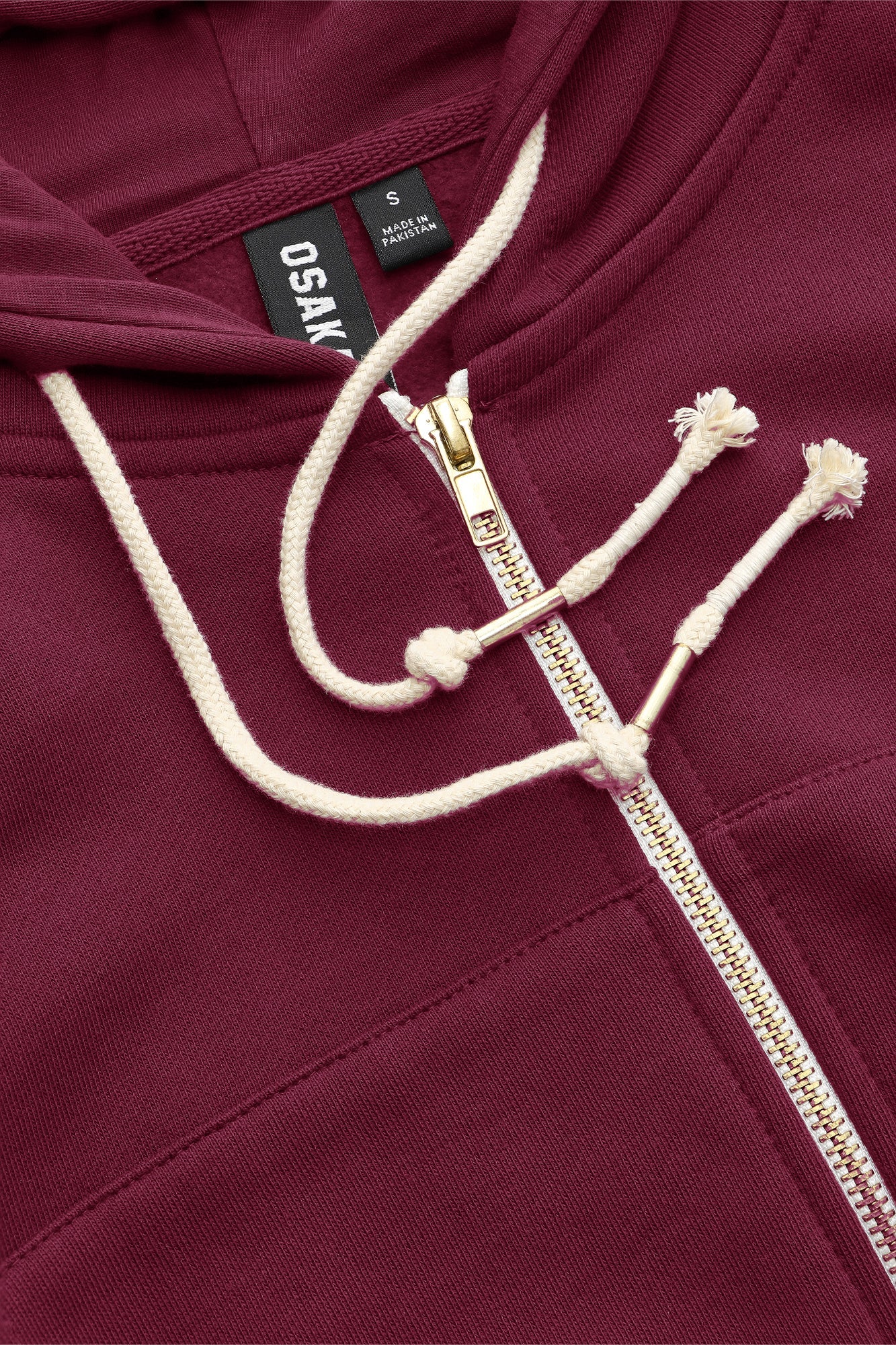 Osaka Women Cropped Full Zip Hoodie | Cherry Lacquer