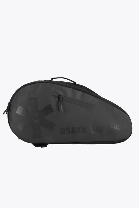 Pro Tour padel bag in black with logo in black. Side view