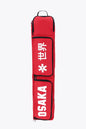 Osaka sports stickbag medium in red with logo in white. Front view