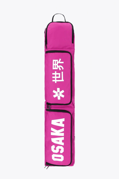 Osaka sports stickbag medium in pink with logo in white. Front view