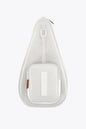 Osaka neoprene padel bag in light grey with structure and logo in white. Front view