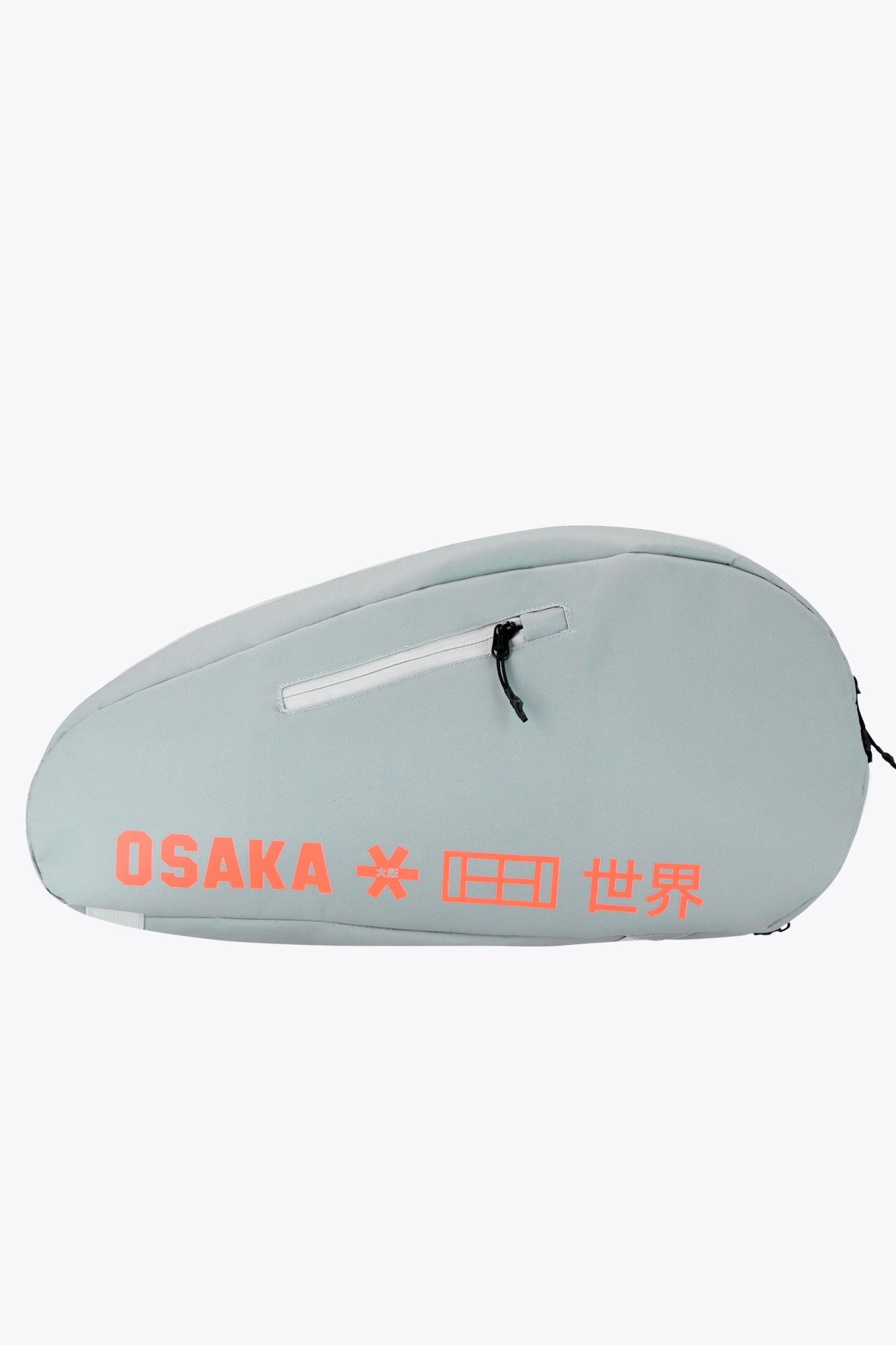 Osaka sports padel bag medium in grey with logo in orange. Front view