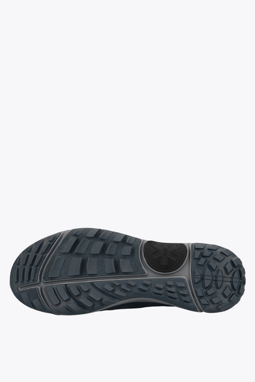 Osaka footwear Ido Mk1 in french navy with logo in black. Sole view