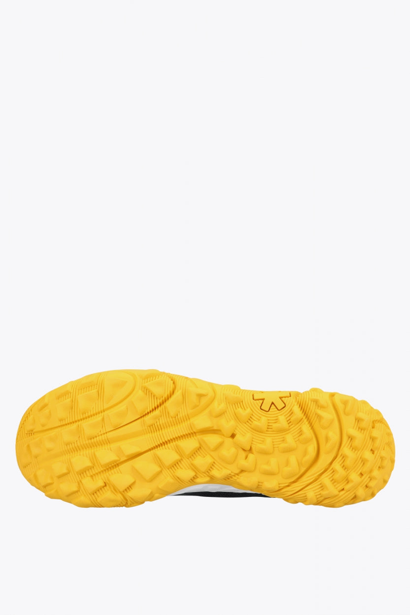 Osaka footwear Kai Mk1 in french navy and honey comb with logo. Sole view