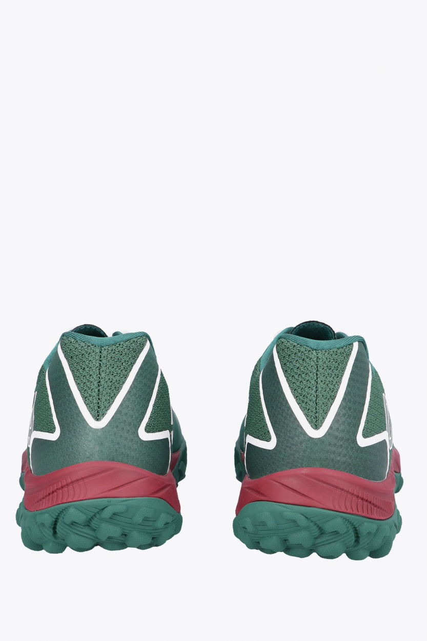 Osaka footwear Kai Mk1 in green maroon with logo. Back view