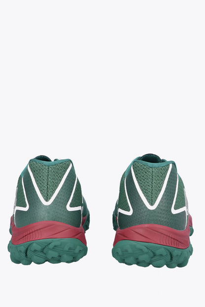 Osaka footwear Kai Mk1 in green maroon with logo. Back view