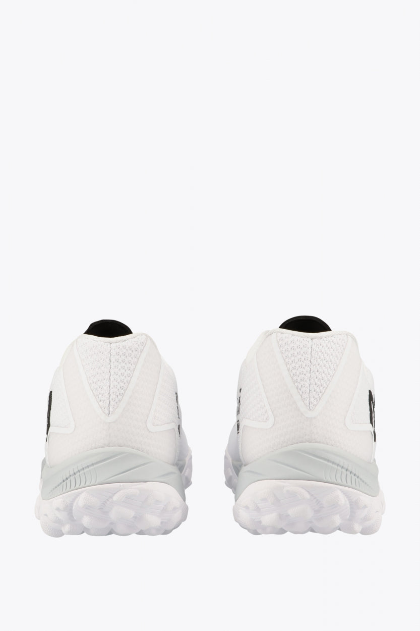 Osaka footwear Kai Mk1 in white with logo in black. Back view