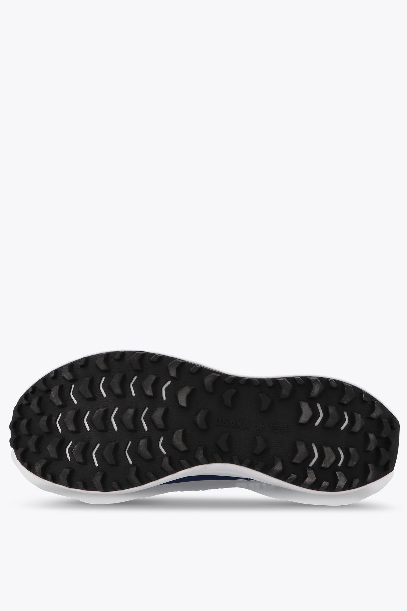 Osaka footwear Furo in blue and white with logo in white. Sole view
