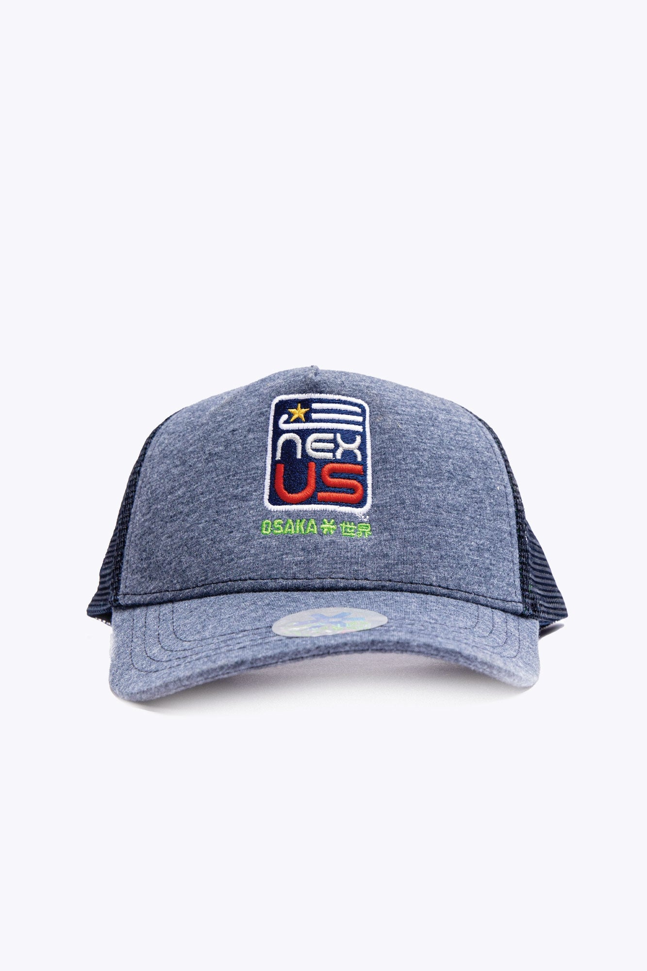 Osaka x Nexus cap in navy with Nexus logo in navy. Front view