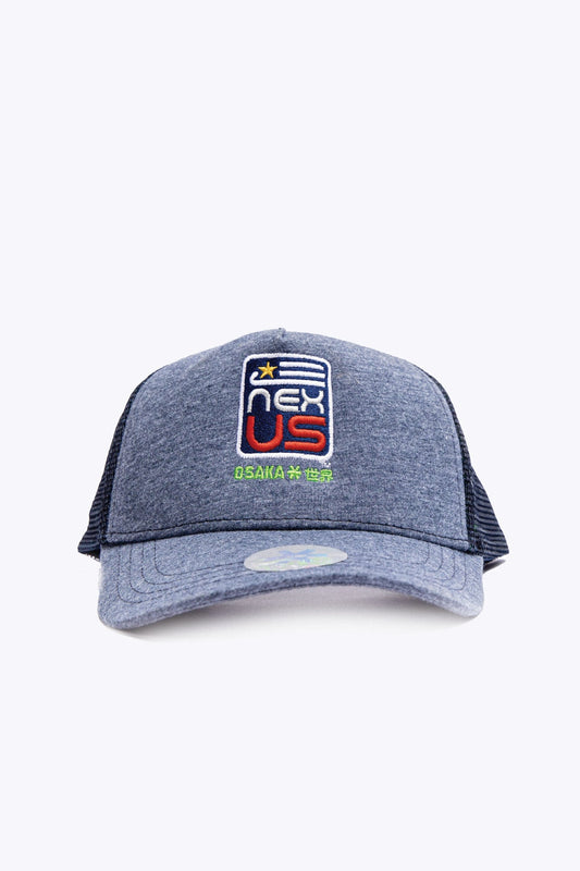 Osaka x Nexus cap in navy with Nexus logo in navy. Front view