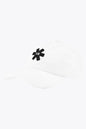 Osaka baseball cap in white with logo in black. Side view