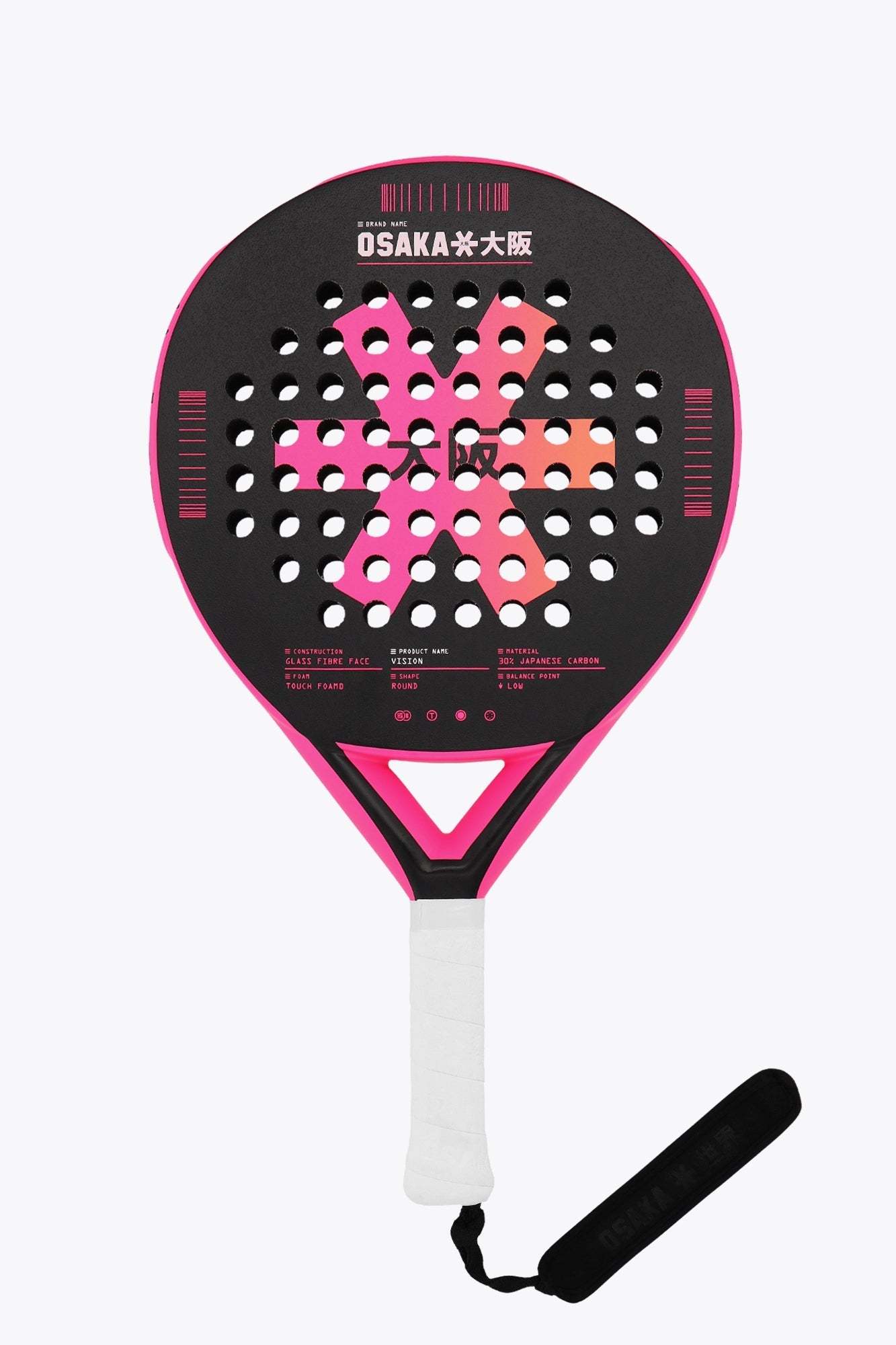 Osaka Padel Racket - Vision - Control | Fluo Pink