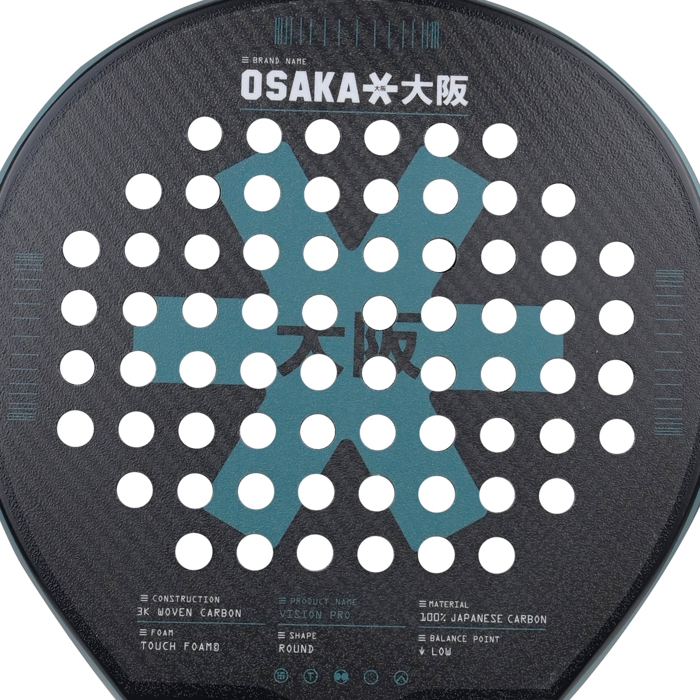 Osaka Vision Pro Padel Racket - Control | Transformative Teal