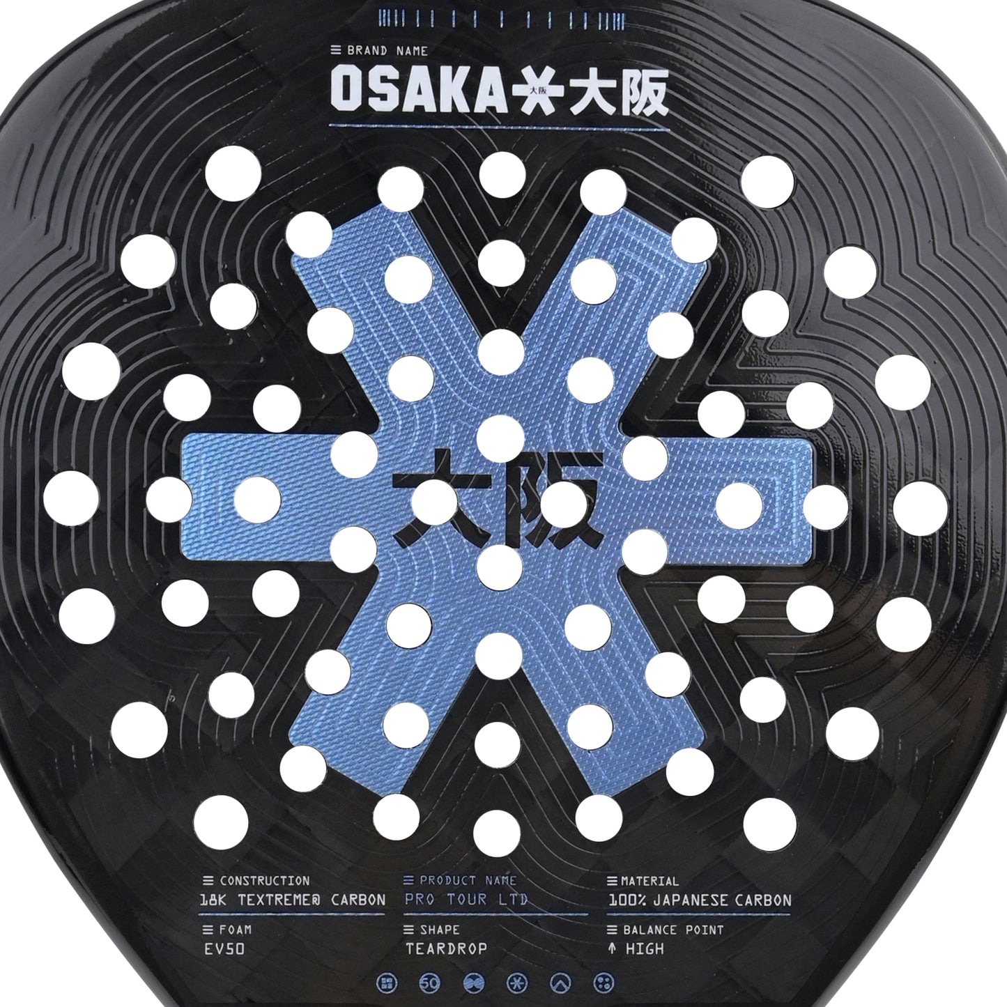 Osaka Pro Tour Ltd Padel Racket - Power | Silver Lake Blue