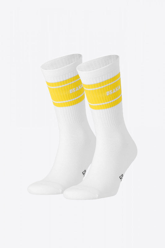 Osaka Colourway Socks Duo Pack in Honey comb. Front view