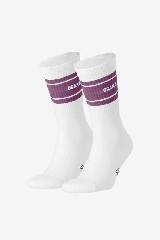Osaka Colourway Socks Duo Pack in Violet. Front view